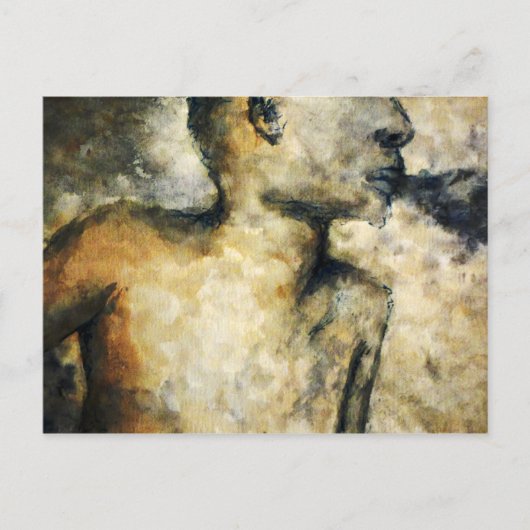 煙を吐く ポストカード (正面)