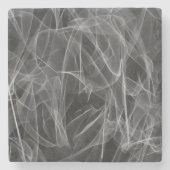 煙エレガント渦巻き – 神秘的な美学 ストーンコースター (正面)