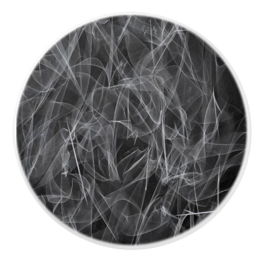 煙エレガント渦巻き – 神秘的な美学 セラミックノブ (正面)