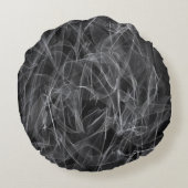 煙エレガント渦巻き – 神秘的な美学 ラウンドクッション (裏面)