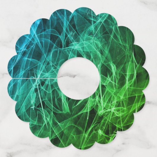 煙エレガント渦巻き – 神秘的な美学 ワイングラスタグ (裏面)