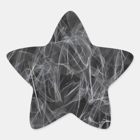 煙エレガント渦巻き – 神秘的な美学 星シール (正面)