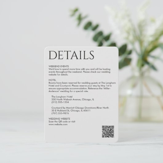 煙エレガント黒モダン詳細 エンクロージャーカード (スタンド正面)