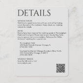 煙エレガント黒モダン詳細 エンクロージャーカード (正面)