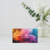 煙カラフルVapeショップ名刺 名刺 (スタンド正面)