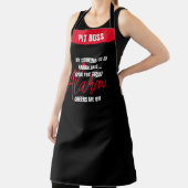 煙パーソナライズされた警報調理師シェフの姿勢おもしろい エプロン (インサイチュ)