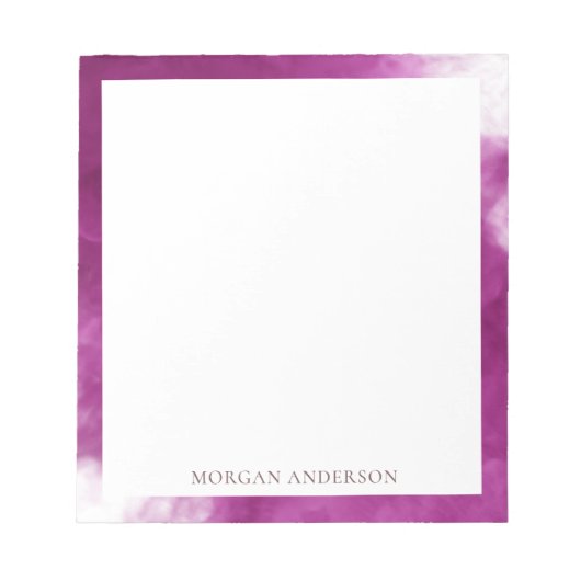 煙効果ホットピンクトレンディーモノグラム ノートパッド (正面)