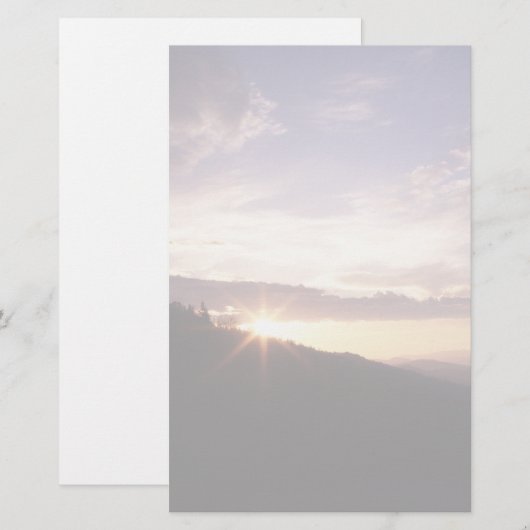 煙山の日の出 便箋 (正面/裏面)