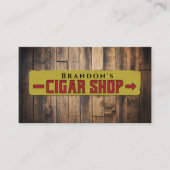 煙店名パーソナライズされた葉巻ストア 名刺 (正面)