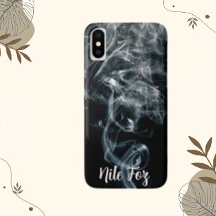 煙抽象芸術煙の背景、あなたの名前 iPhone X ケース