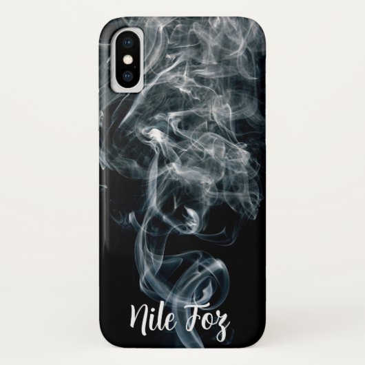 煙抽象芸術煙の背景、あなたの名前 Case-Mate iPhoneケース (裏面)
