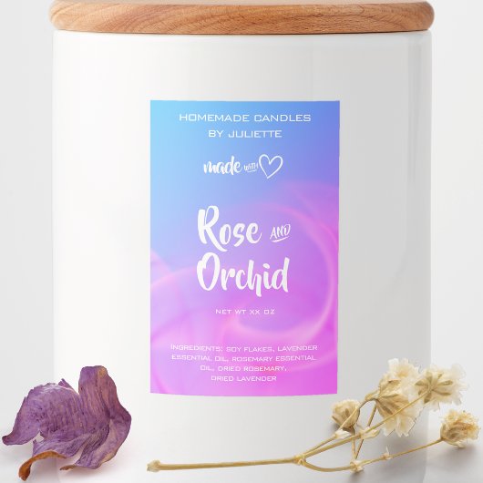 煙炎ピンク自家製キャンドル製品包装 フードラベル