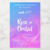 煙炎ピンク自家製キャンドル製品包装 フードラベル (シングルラベル)