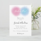 煙爆弾ジェンダー明らかにするパーティー煙爆弾ベビー 招待状 (スタンド正面)