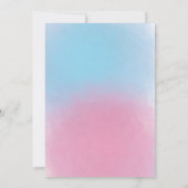 煙爆弾ジェンダー明らかにするパーティー煙爆弾ベビー 招待状 (裏面)