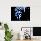 煙白熱［赤熱］光を放つ ポスター (ホームオフィス)