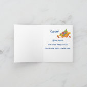 煙突おもしろいに立ち往生するサンタ シーズンカード (内部)