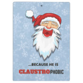 煙突おもしろいのジョークの子供たちを下るサンタ クリップボード (裏面)