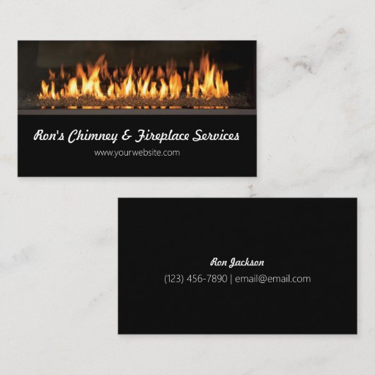 煙突と暖炉 名刺 (正面/裏面)
