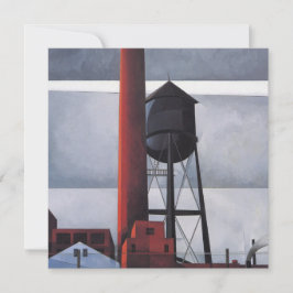煙突と水の塔(by Charles Demuth) カード
