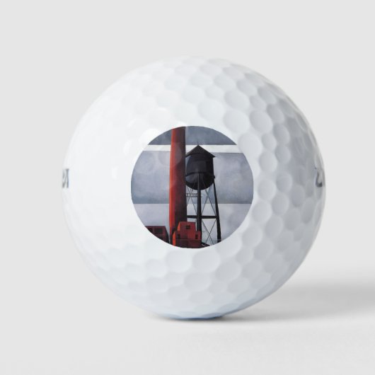 煙突と水の塔(by Charles Demuth) ゴルフボール (正面)