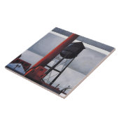 煙突と水の塔(by Charles Demuth) タイル (側面)