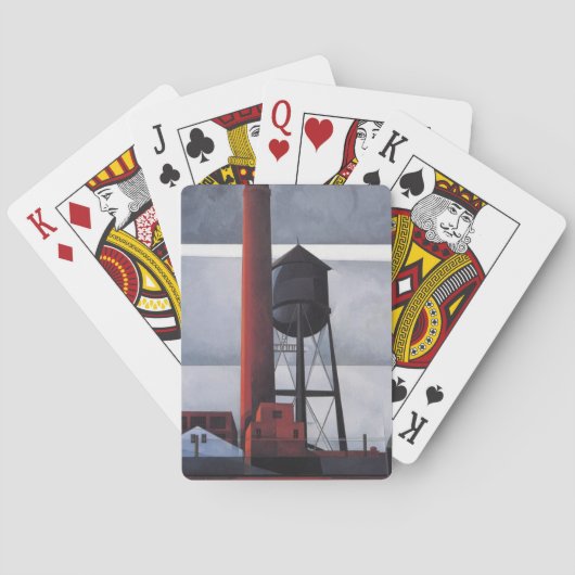 煙突と水の塔(by Charles Demuth) トランプ (裏面)