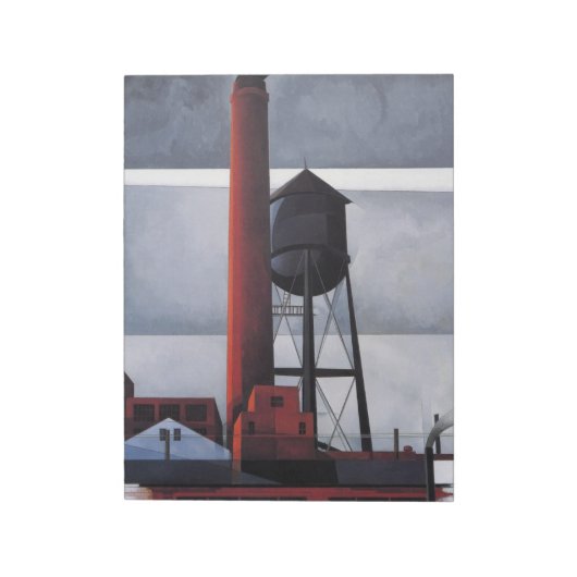 煙突と水の塔(by Charles Demuth) ノートパッド (回転)