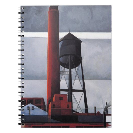 煙突と水の塔(by Charles Demuth) ノートブック (正面)