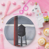 煙突と水の塔(by Charles Demuth) ペーパープレート (パーティー)