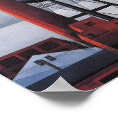 煙突と水の塔(by Charles Demuth) ポスター (角)