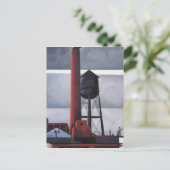 煙突と水の塔(by Charles Demuth) ポストカード (スタンド正面)