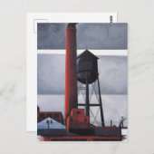 煙突と水の塔(by Charles Demuth) ポストカード (正面/裏面)