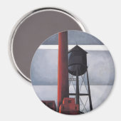 煙突と水の塔(by Charles Demuth) マグネット (正面/裏面)
