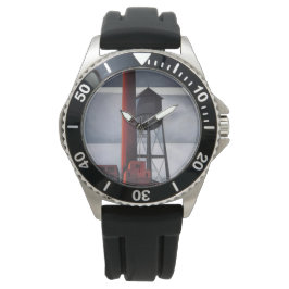 煙突と水の塔(by Charles Demuth) 腕時計