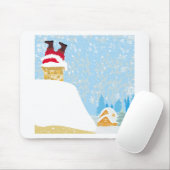 煙突に閉じ込められたサンタ マウスパッド (マウス)