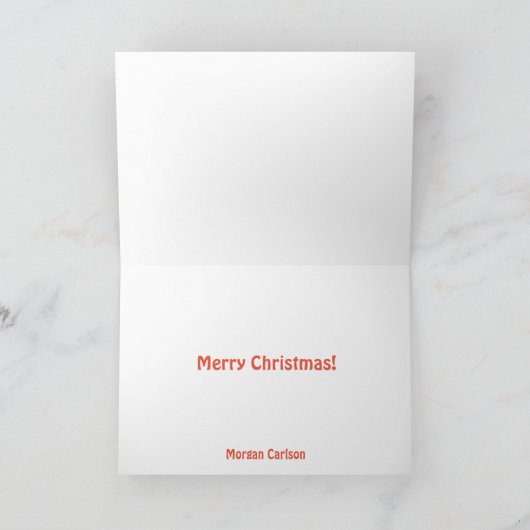 煙突のクリスマスカードにくっついたサンタ シーズンカード (内部)