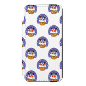 煙突のサンタクロース, 雪, クリスマス, 新年 INCIPIO iPhoneウォレットケース (フォリオ 正面)