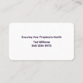 煙突のスイープ 名刺 (裏面)