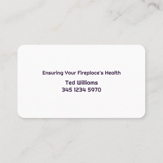 煙突のスイープ 名刺 (裏面)