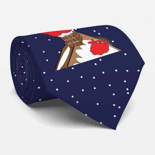煙突のタイで付く熱狂するなサンタ ネクタイ (ロール)