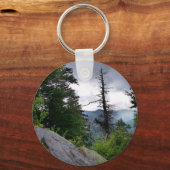 煙突の上に煙素晴らしが立つ山々 キーホルダー (正面)