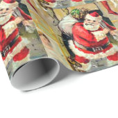 煙突の下のサンタ ラッピングペーパー (ロールコーナー)