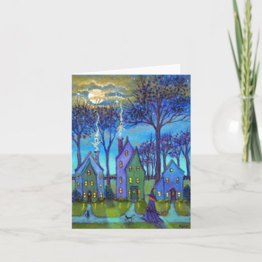 煙突の幽霊のメッセージカード カード (正面)