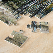 煙突の廃墟と秋《植物》アスペン ジグソーパズル (側面)