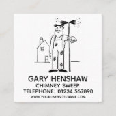 煙突の掃引スクエアビジネスカード スクエア名刺 (正面)