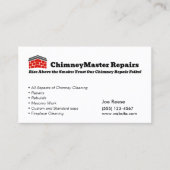 煙突の清掃と修理 名刺 (正面)