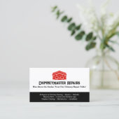 煙突の清掃と修理 名刺 (スタンド正面)