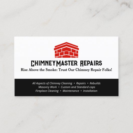 煙突の清掃と修理 名刺 (正面)