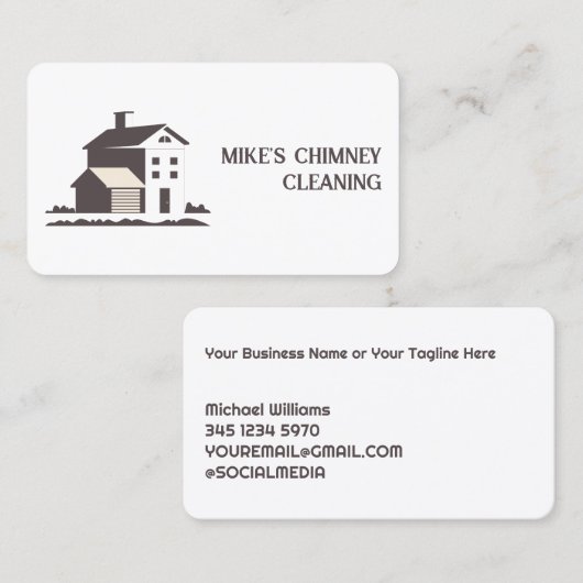 煙突の清掃と暖炉 名刺 (正面/裏面)